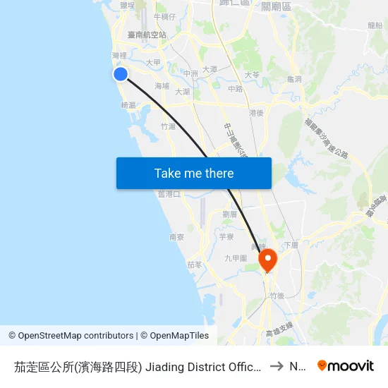 茄萣區公所(濱海路四段) Jiading District Office(Binhai Rd. Sec. 4) to Nanzi map