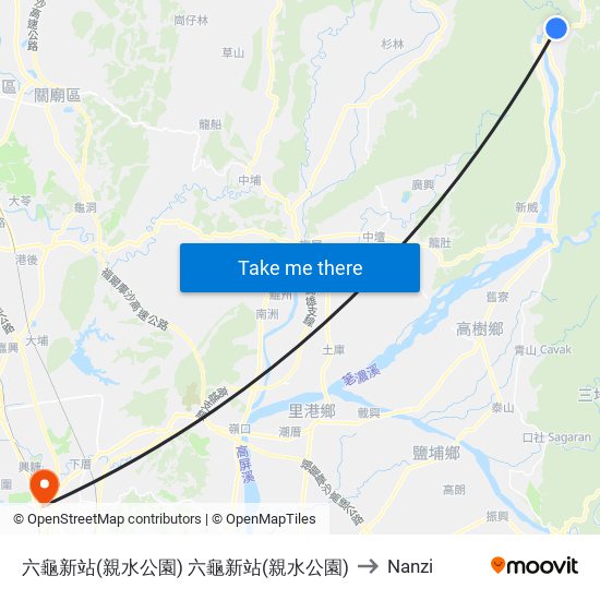 六龜新站(親水公園) 六龜新站(親水公園) to Nanzi map