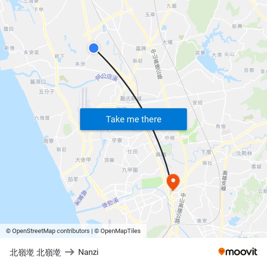 北嶺墘 北嶺墘 to Nanzi map