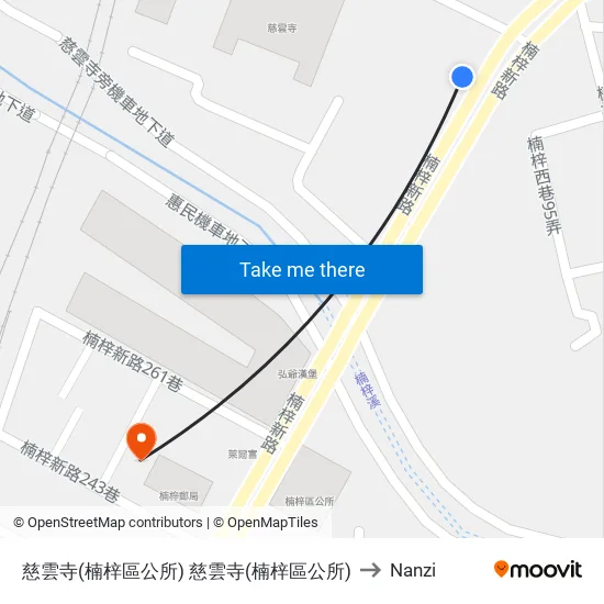 慈雲寺(楠梓區公所) Cihyun Temple(Nanzih District Office) to Nanzi map