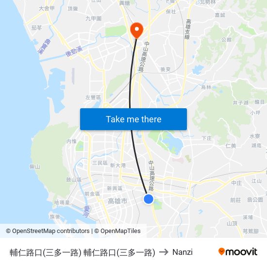 輔仁路口(三多一路) 輔仁路口(三多一路) to Nanzi map