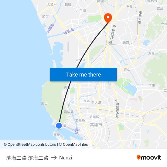 濱海二路 濱海二路 to Nanzi map