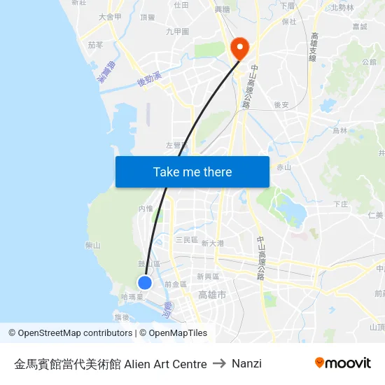 金馬賓館當代美術館 Alien Art Centre to Nanzi map