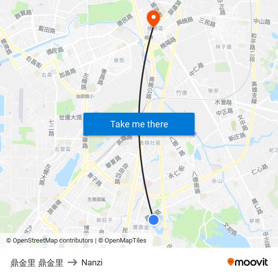 鼎金里 鼎金里 to Nanzi map