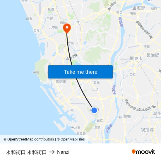 永和街口 永和街口 to Nanzi map