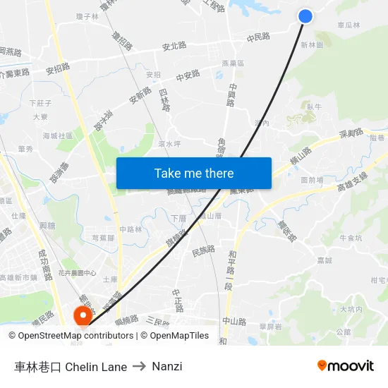 車林巷口 Chelin Lane to Nanzi map