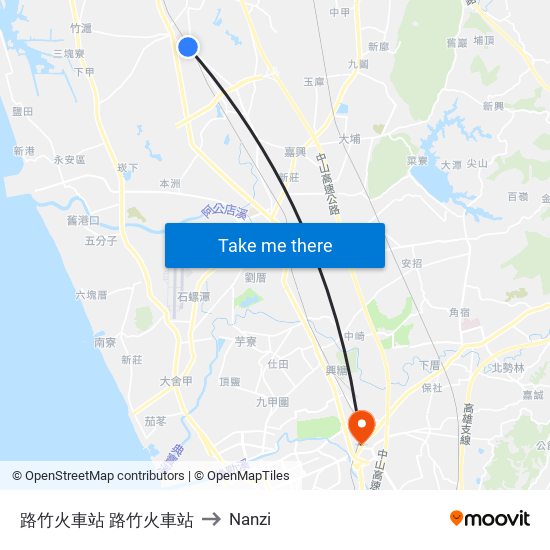 路竹火車站 路竹火車站 to Nanzi map