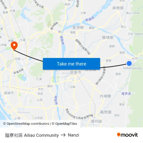 Ailiao Community to Nanzi map