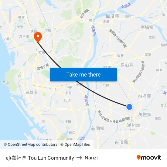 頭崙社區 Tou Lun Community to Nanzi map