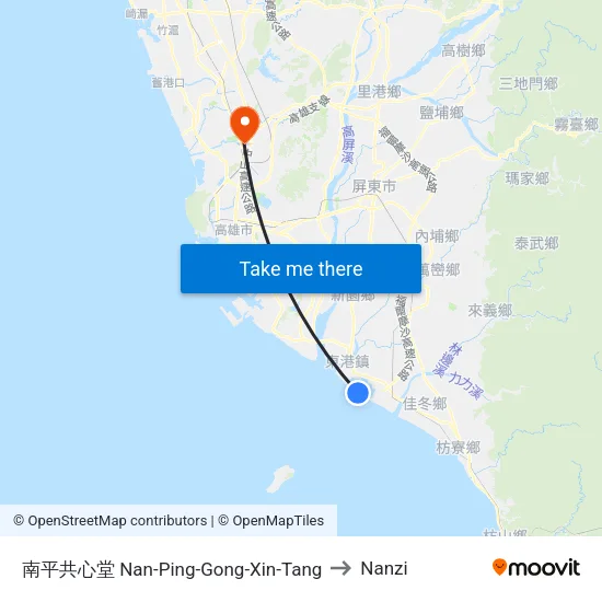 南平共心堂 Nan-Ping-Gong-Xin-Tang to Nanzi map