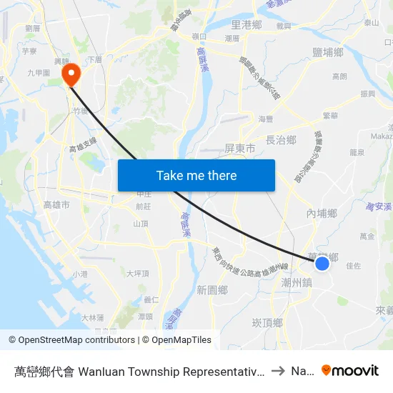 Wanluan Township Representative Conference to Nanzi map
