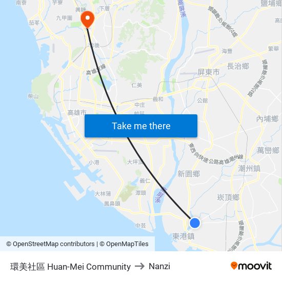 環美社區 Huan-Mei Community to Nanzi map