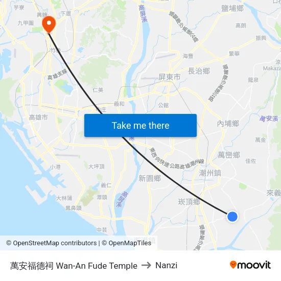 萬安福德祠 Wan-An Fude Temple to Nanzi map