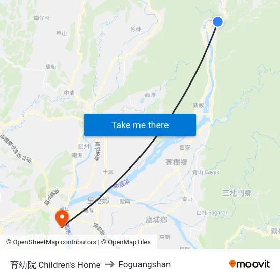 育幼院 Children's Home to Foguangshan map