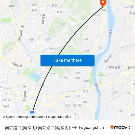 南京路口(南福街) 南京路口(南福街) to Foguangshan map