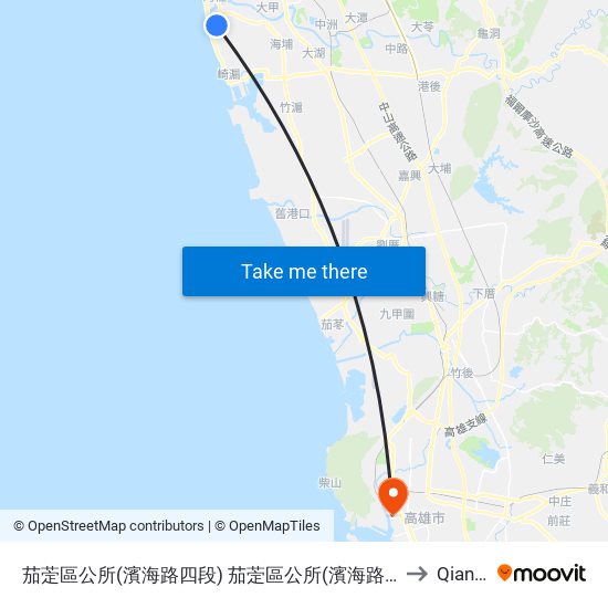 茄萣區公所(濱海路四段) 茄萣區公所(濱海路四段) to Qianjin map