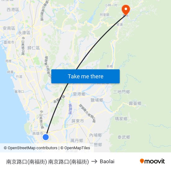 南京路口(南福街) 南京路口(南福街) to Baolai map