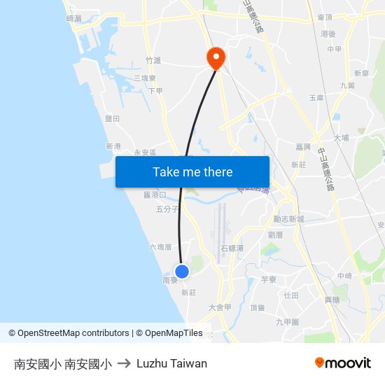 南安國小 南安國小 to Luzhu Taiwan map