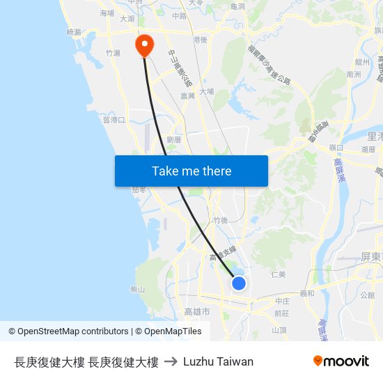 長庚復健大樓 長庚復健大樓 to Luzhu Taiwan map