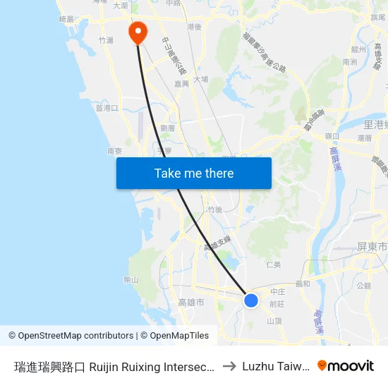 瑞進瑞興路口 Ruijin Ruixing Intersection to Luzhu Taiwan map