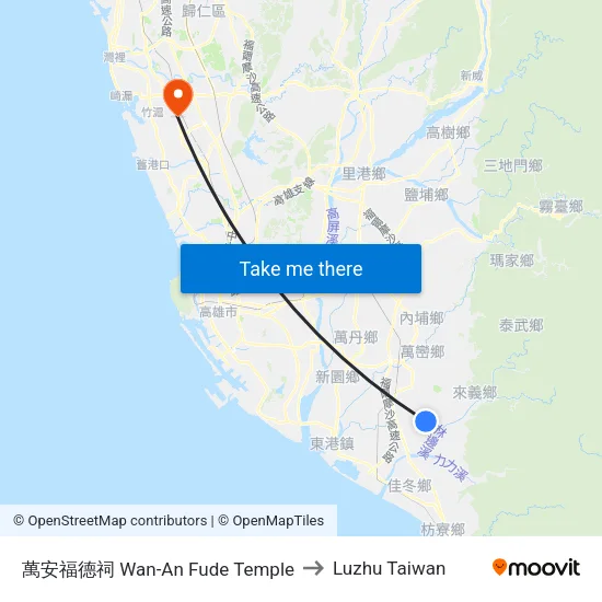 萬安福德祠 Wan-An Fude Temple to Luzhu Taiwan map
