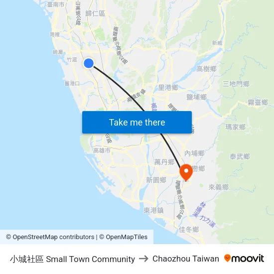 小城社區 Small Town Community to Chaozhou Taiwan map