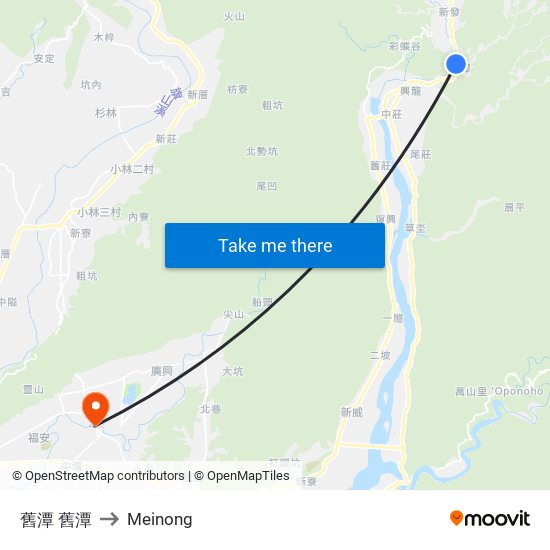 舊潭 舊潭 to Meinong map