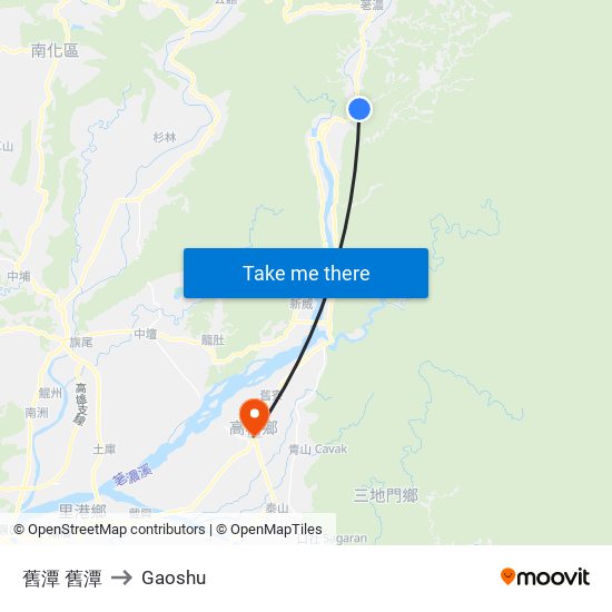 舊潭 舊潭 to Gaoshu map