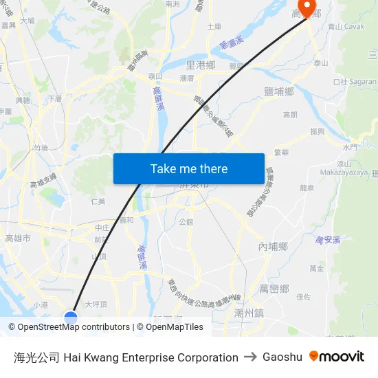 海光公司 Hai Kwang Enterprise Corporation to Gaoshu map