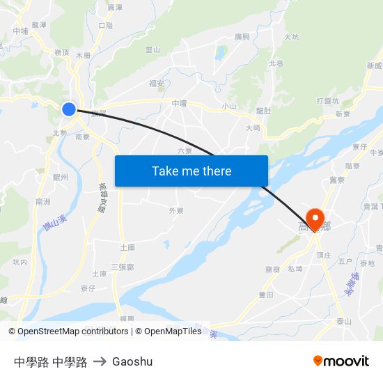 中學路 中學路 to Gaoshu map