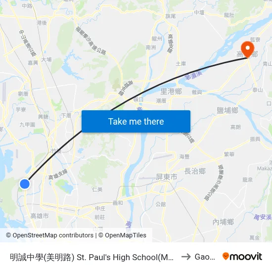 St. Paul's High School (Meiming Rd.) to Gaoshu map