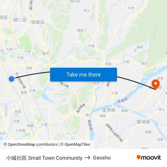 小城社區 Small Town Community to Gaoshu map