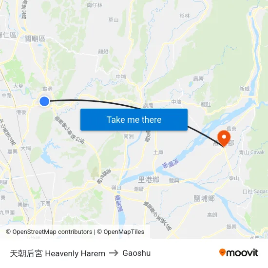 天朝后宮 Heavenly Harem to Gaoshu map