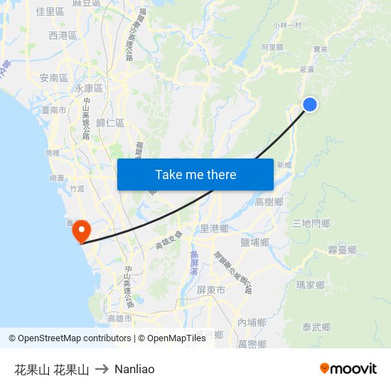 花果山 花果山 to Nanliao map