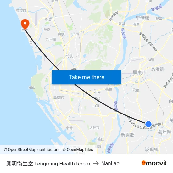 鳳明衛生室 Fengming Health Room to Nanliao map
