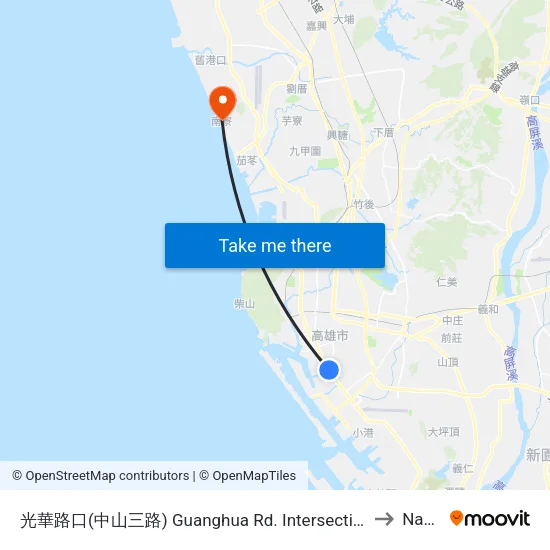 光華路口(中山三路) Guanghua Rd. Intersection(Jhongshan 3rd Rd.) to Nanliao map