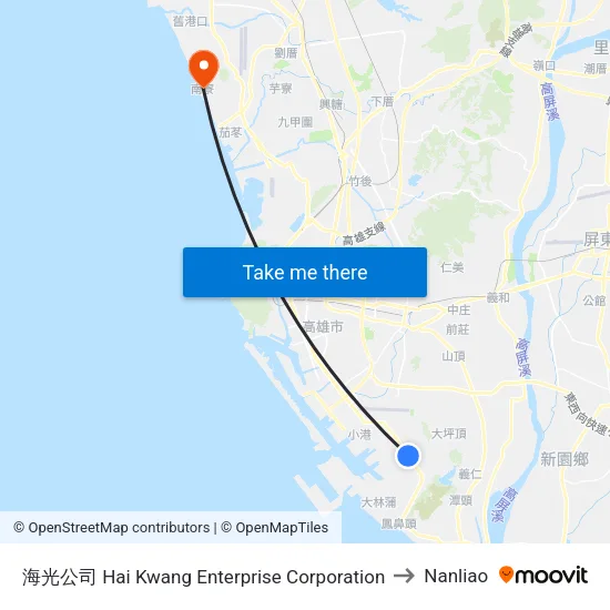海光公司 Hai Kwang Enterprise Corporation to Nanliao map