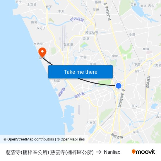 慈雲寺(楠梓區公所) 慈雲寺(楠梓區公所) to Nanliao map