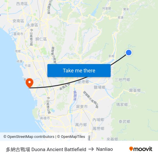 多納古戰場 多納古戰場 to Nanliao map