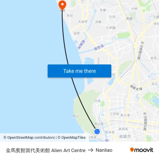 金馬賓館當代美術館 Alien Art Centre to Nanliao map