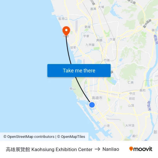 高雄展覽館 Kaohsiung Exhibition Center to Nanliao map