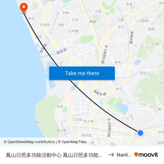 鳳山日照多功能活動中心 鳳山日照多功能活動中心 to Nanliao map
