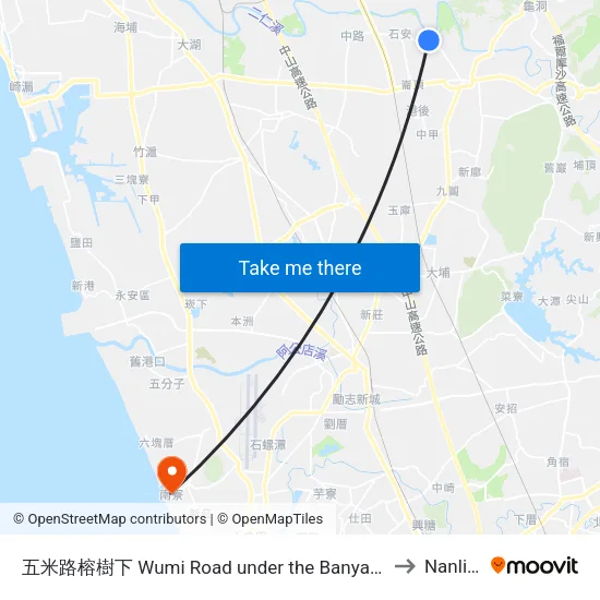五米路榕樹下 Wumi Road under the Banyan Tree to Nanliao map