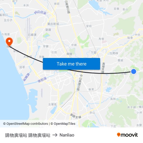 購物廣場站 購物廣場站 to Nanliao map