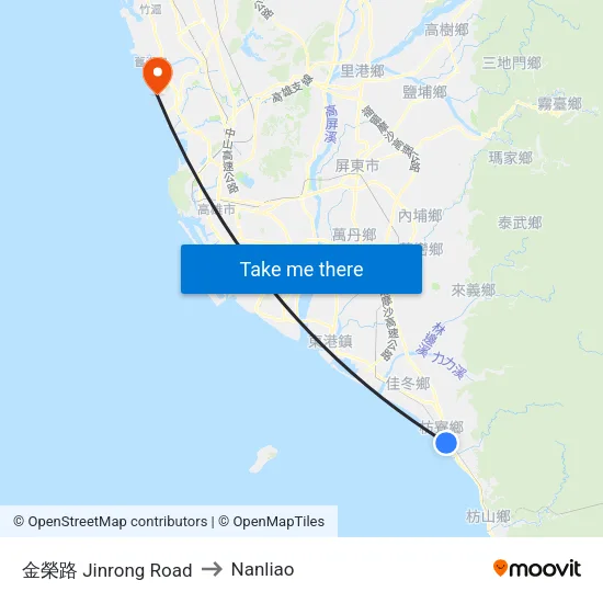 金榮路 Jinrong Road to Nanliao map