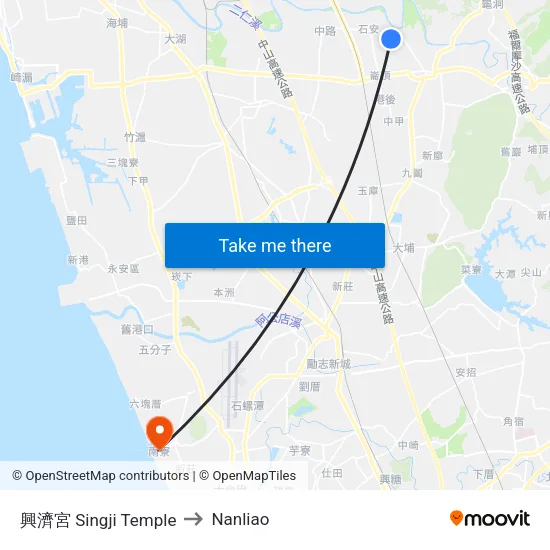 興濟宮 Singji Temple to Nanliao map