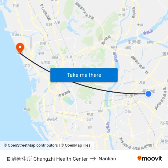 長治衛生所 Changzhi Health Center to Nanliao map