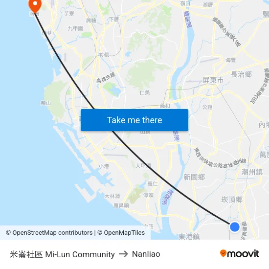 米崙社區 Mi-Lun Community to Nanliao map