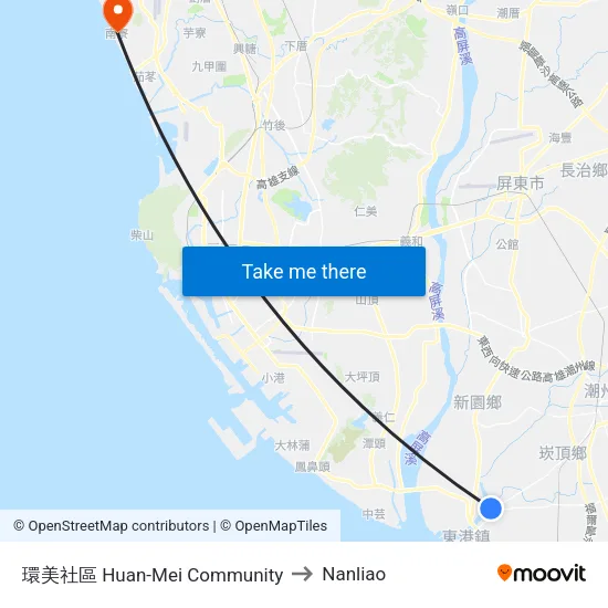 環美社區 Huan-Mei Community to Nanliao map