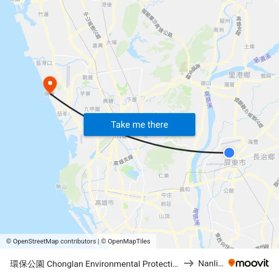 環保公園 Chonglan Environmental Protection Park to Nanliao map
